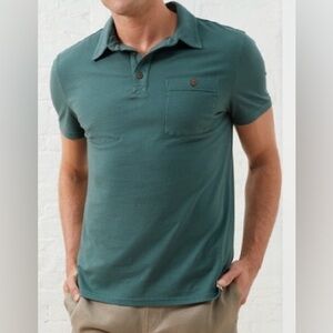 UpWest Resort & Mercantile Short Sleeved Polo Shirt, Size L, Deep Lichen Green